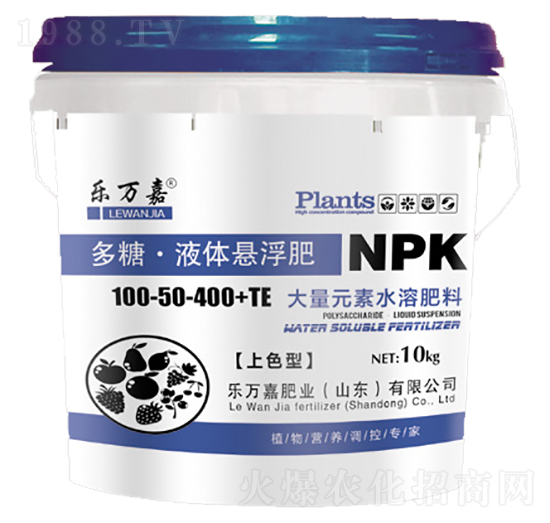 大量元素水溶肥料100-50-400+TE-多糖·液體懸浮肥-樂萬(wàn)嘉