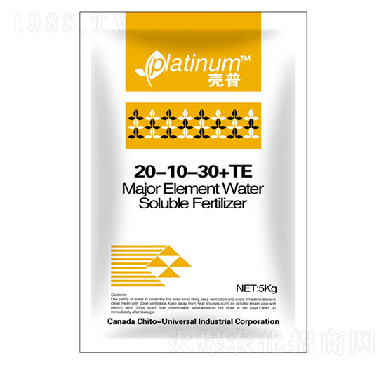 大量元素水溶肥料20-10-30+TE-殼普-康冉國際