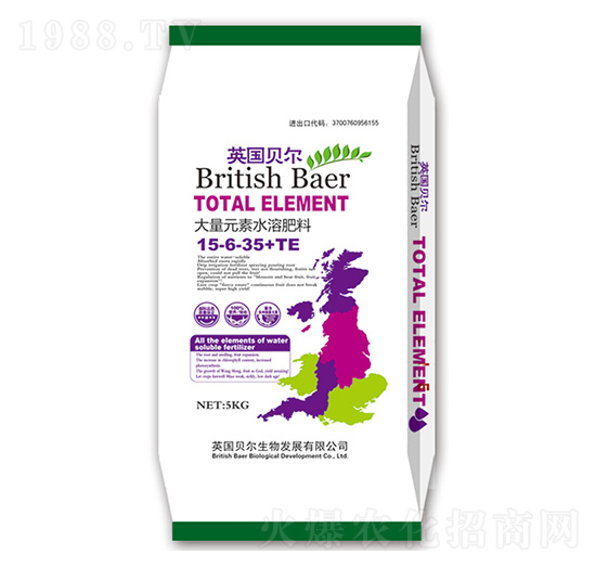 大量元素水溶肥料15-6-35+TE-英國貝爾-中德益農(nóng)