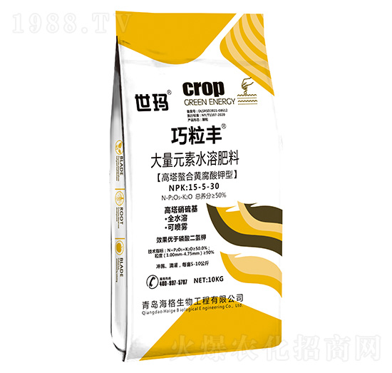 大量元素水溶肥料15-5-30-巧粒豐-世瑪-海格生物