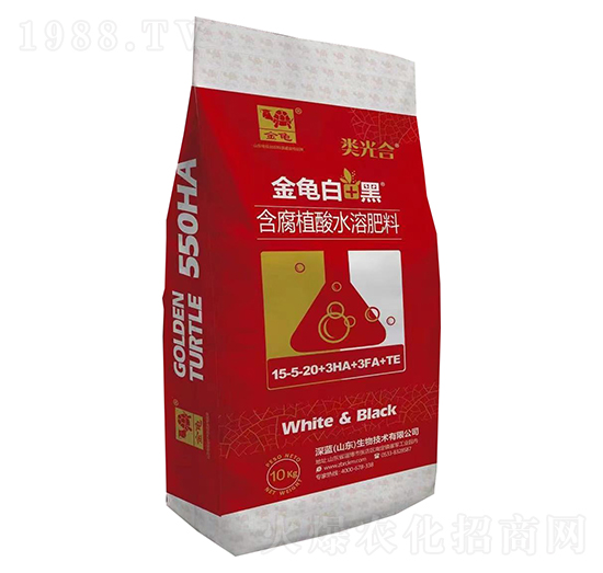 含腐植酸水溶肥料15-5-20-金龜白+黑-深藍(lán)生物