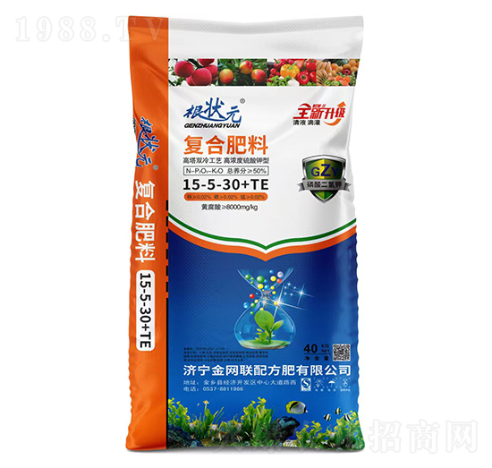 硫酸鉀型復(fù)合肥料15-5-30+TE-根狀元-金網(wǎng)聯(lián)