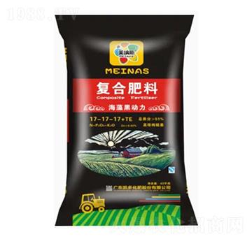 海藻黑動力復合肥料17-17-17+TE-美納斯-凱多化肥
